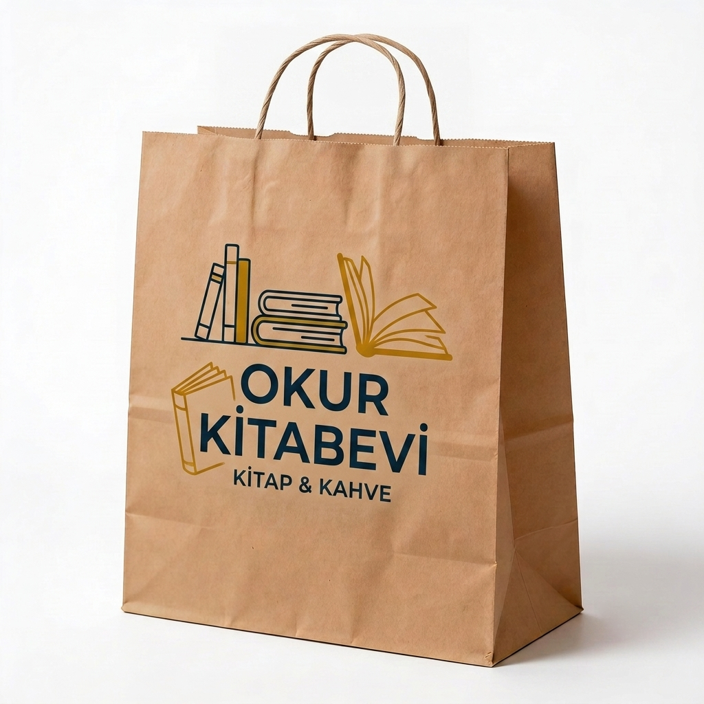Burgu Saplı Naturel Kraft Çanta