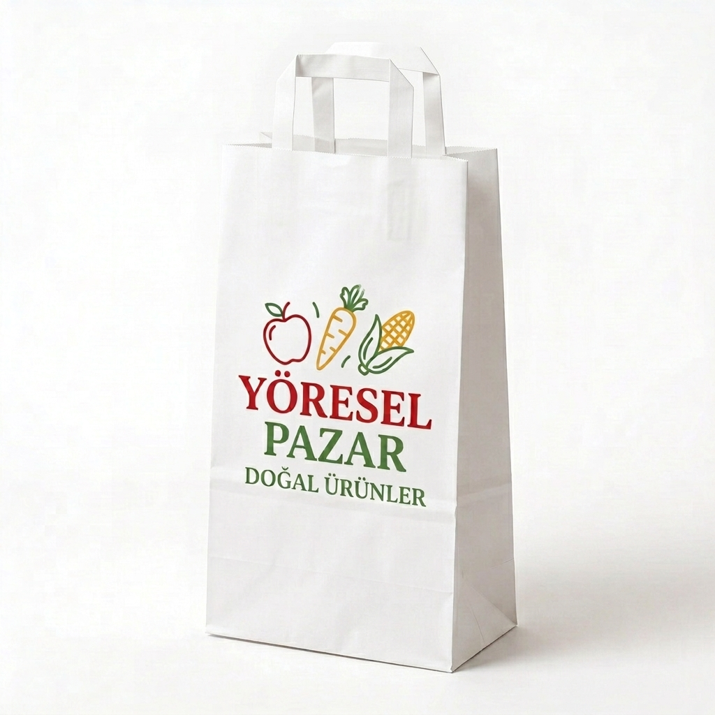 18x30x8 Düz Saplı Beyaz